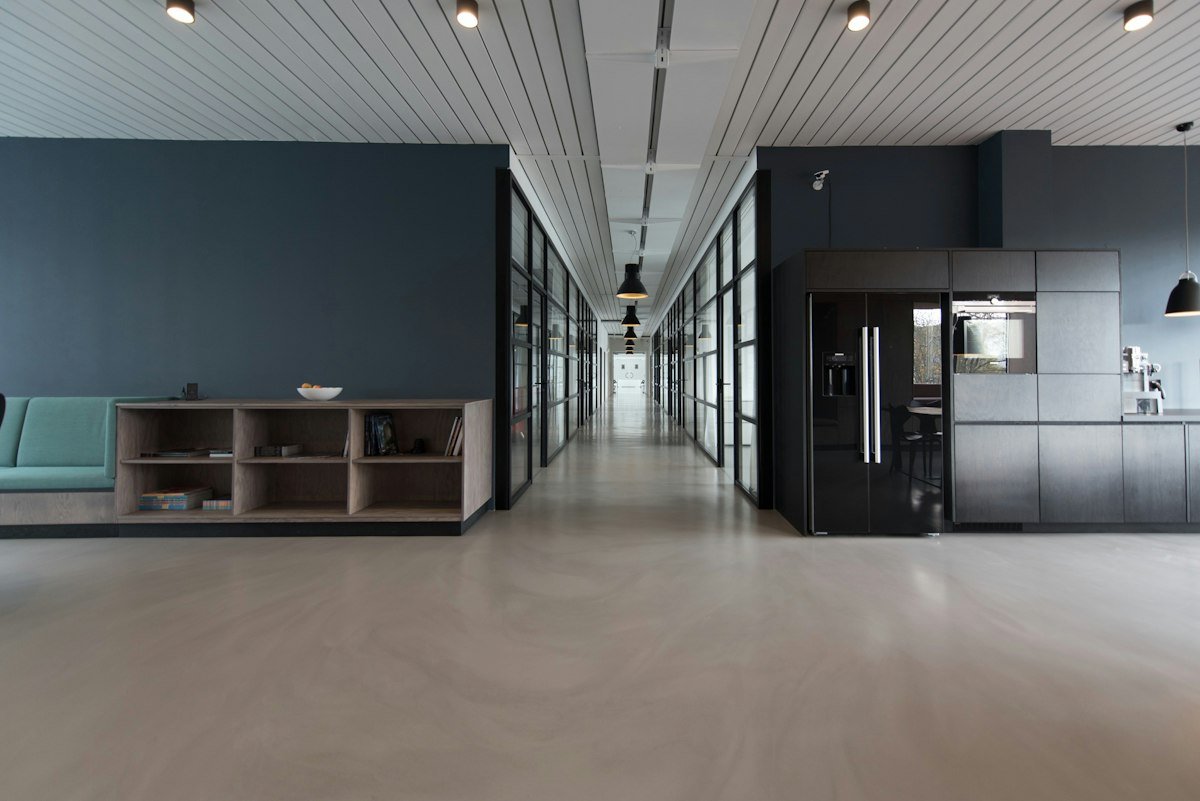 Commercial office building lobby